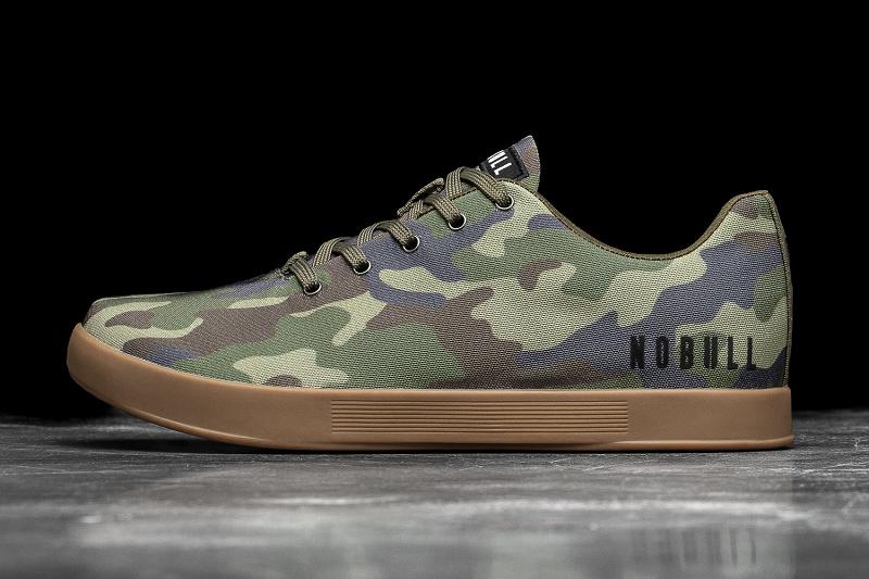 Men\'s Nobull Forest Camo Canvas Trainers Camo | SG E2283B